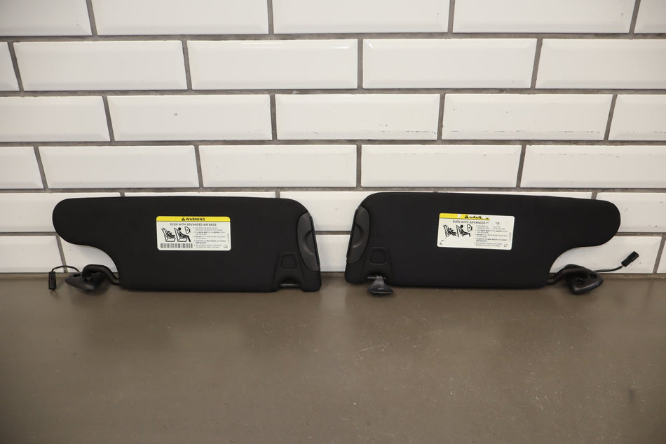 2008-14 Dodge Challenger R/T Sun Visor Pair Illuminated Dark Slate