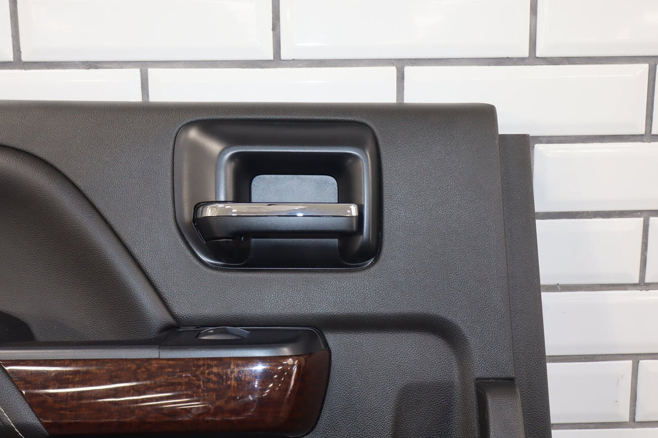 2014-2018 GMC Sierra 1500 SLT Left Rear Door Panel Jet Black H2U