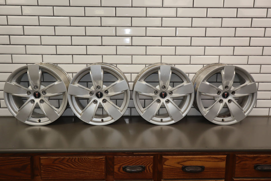 2004-2006 Pontiac GTO Set of 4 17x8 Silver 5-Spoke Wheels (PZ9) *Some Curb Rash*