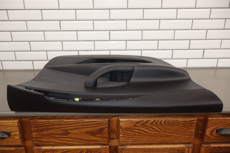 2023 Tesla X Left Front Door Trim Panel Black BLK