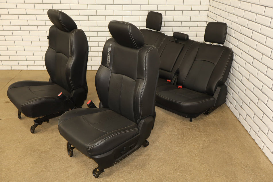 2018 Ram 1500 Rebel Leather Seats Set Black X9