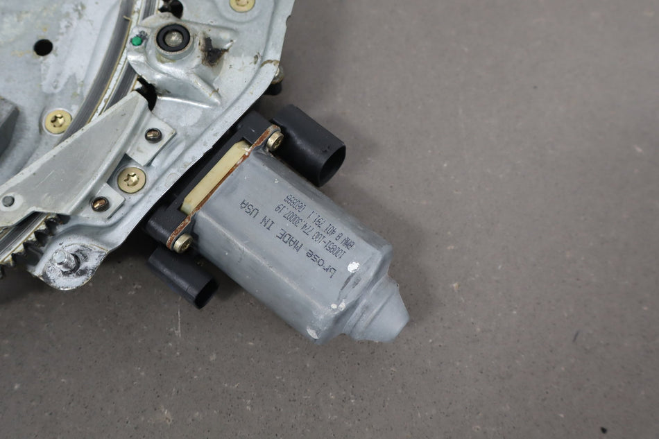 96-02 BMW E36/7 Z3 ROADSTER LEFT DRIVER DOOR WINDOW REGULATOR W MOTOR OEM