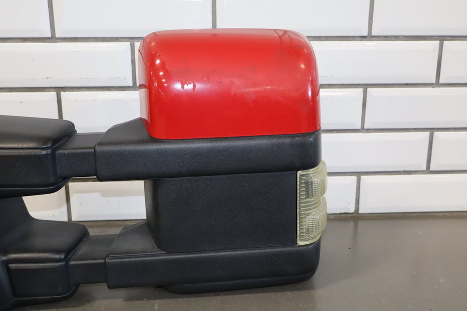 2008 Ford F-250 Super Duty Left Door Mirror Red F1 8C3Z17683DB