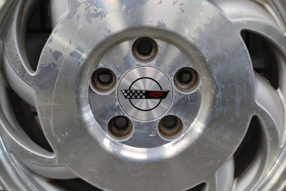 93-96 Chevrolet Corvette C4 LH Left 17x8.5 Machined Finish Sawblade Wheel OEM