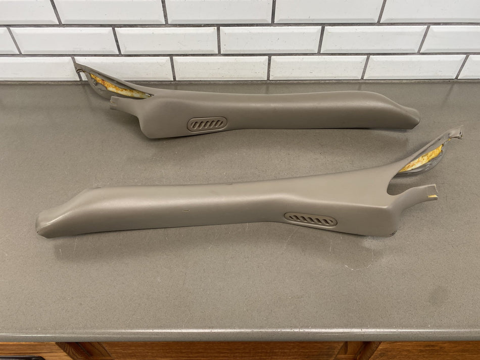 1997-2004 Chevrolet Corvette C5 Interior A Pillar Windshield Trim Set Pair Shale