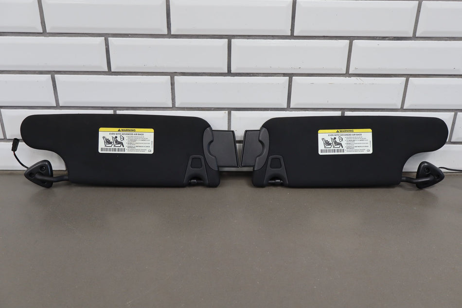2015-23 Dodge Challenger Sun Visor Pair Black X9 Illuminated