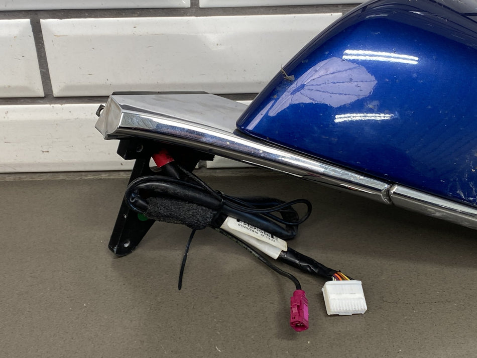 16-20 Tesla Model X Left Exterior Rear View Door Mirror Deep Blue PPSB