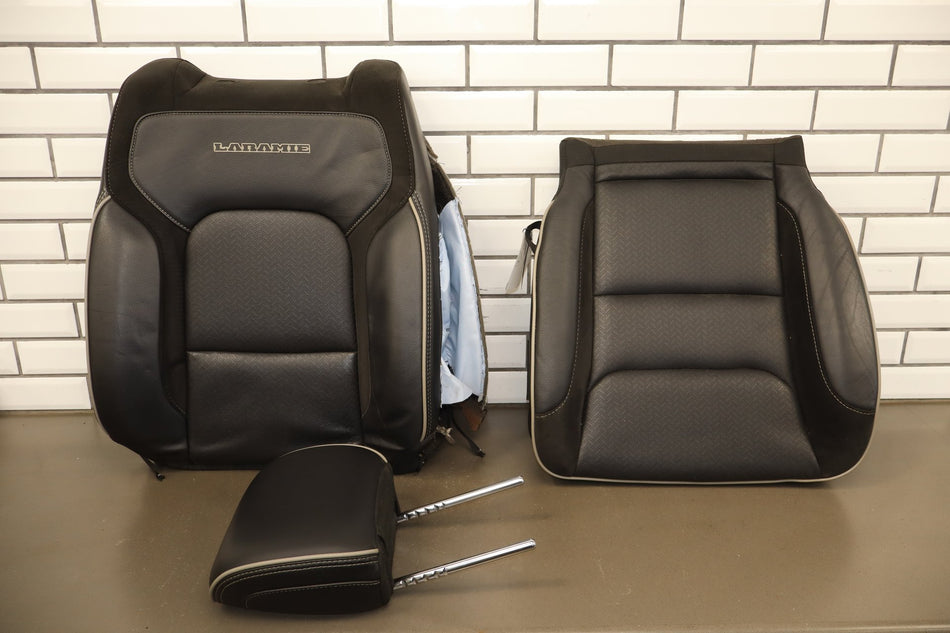 19-24 Ram 1500 (DT) Driver Leather Seat Cover Only (Black X9)
