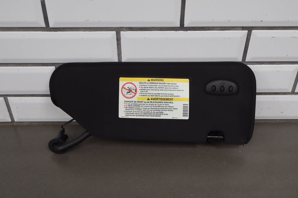 2005-2013 Chevrolet Corvette C6 Driver Left Sun Visor W/ Garage Door Opener