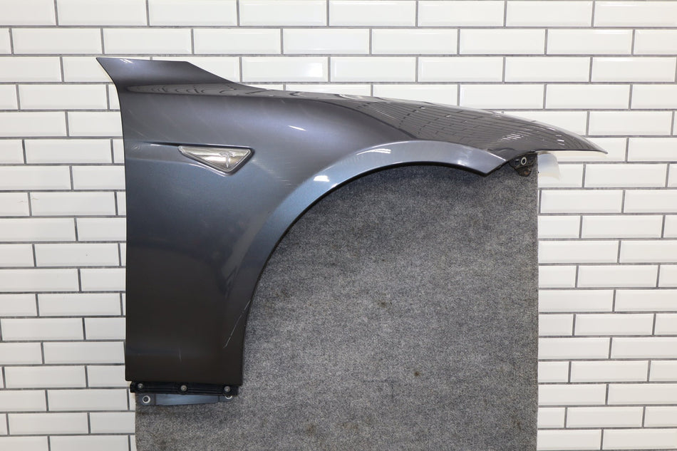 2012-2020 Tesla Model S Passenger Right RH Fender Gray Metallic PMTG