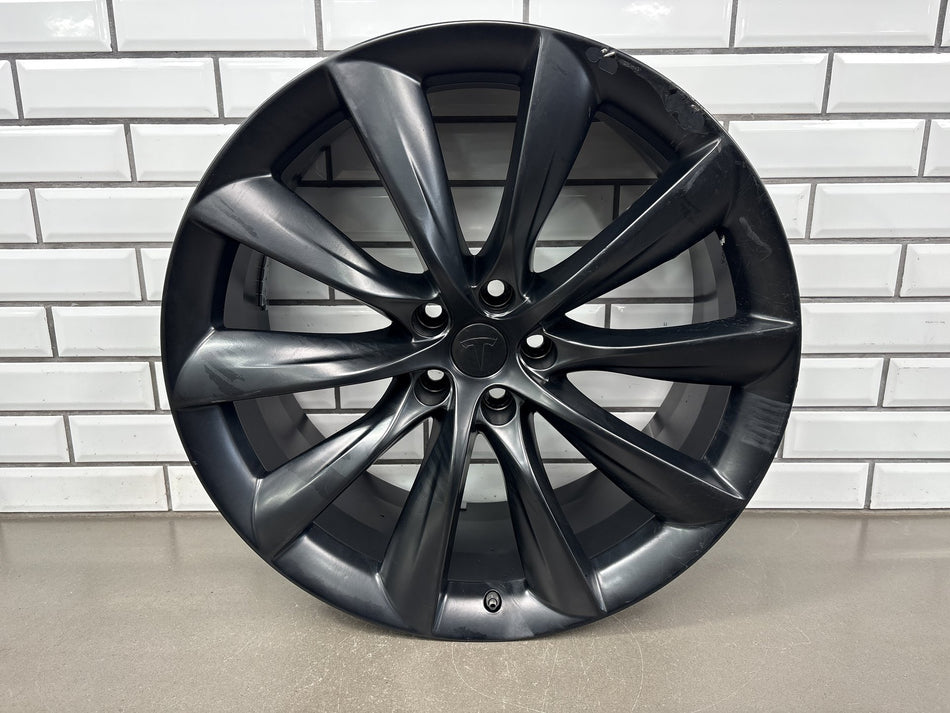 16-21 Tesla Model X 22x10 Alloy Wheel (1) Chips