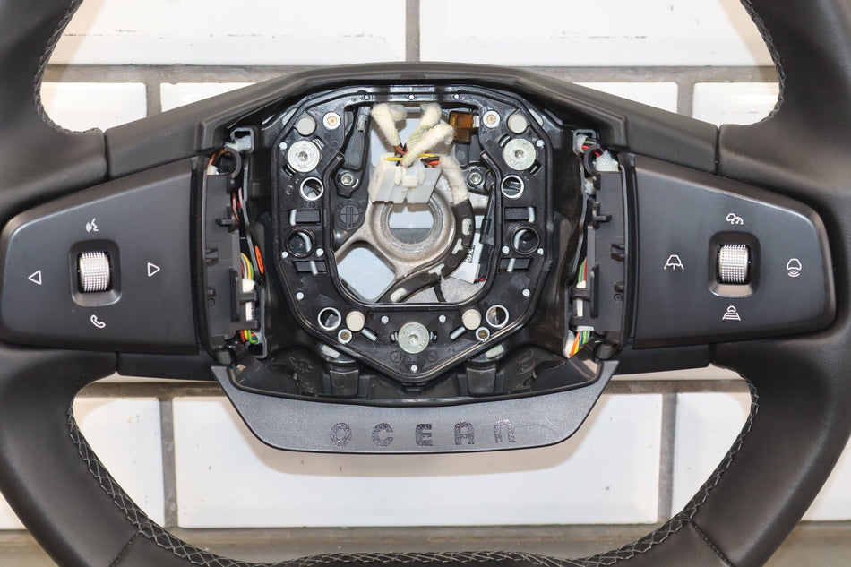 2023-2024 Fisker Ocean OEM Black Leather Steering Wheel