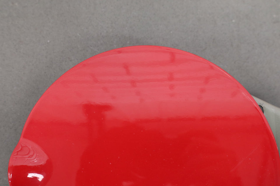 99-04 Ford Mustang Fuel Gas Filler Door Lid w/ Hinge Housing Vermilion Red E8