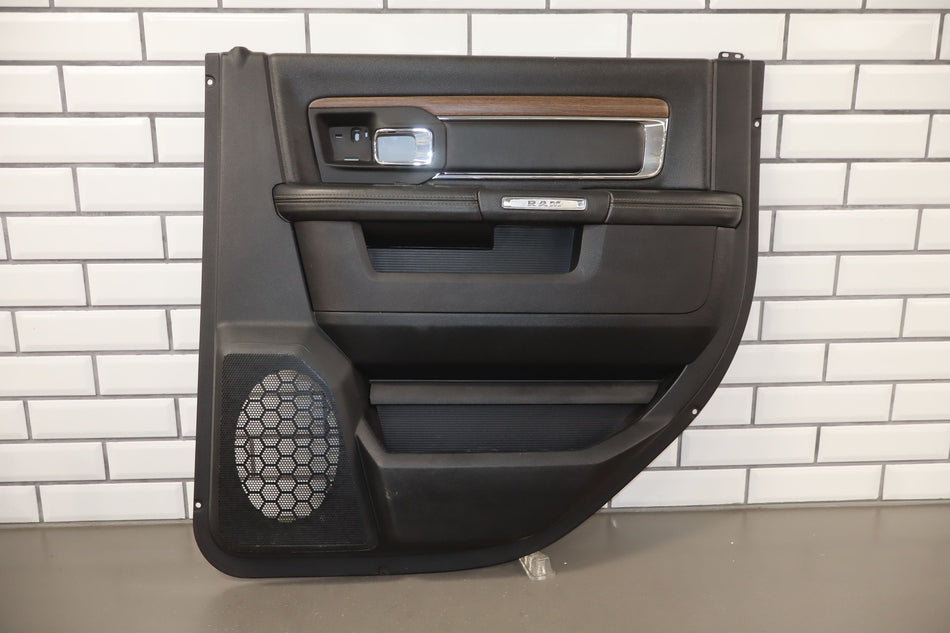 13-18 Ram 4th Gen Crew Cab Right Rear Interior Door Panel Black