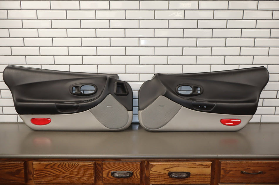 2002 Chevrolet Corvette Pair - Front Trim Panels Light Gray