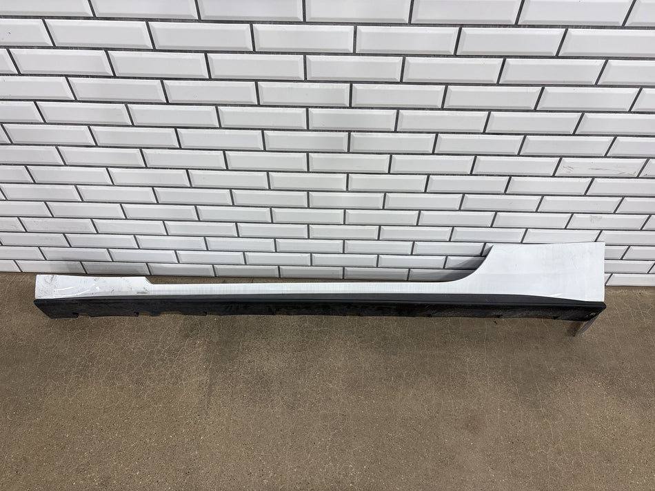 2015-2023 Ford Mustang S550 Driver Left Rocker Molding Side Skirt Oxford White