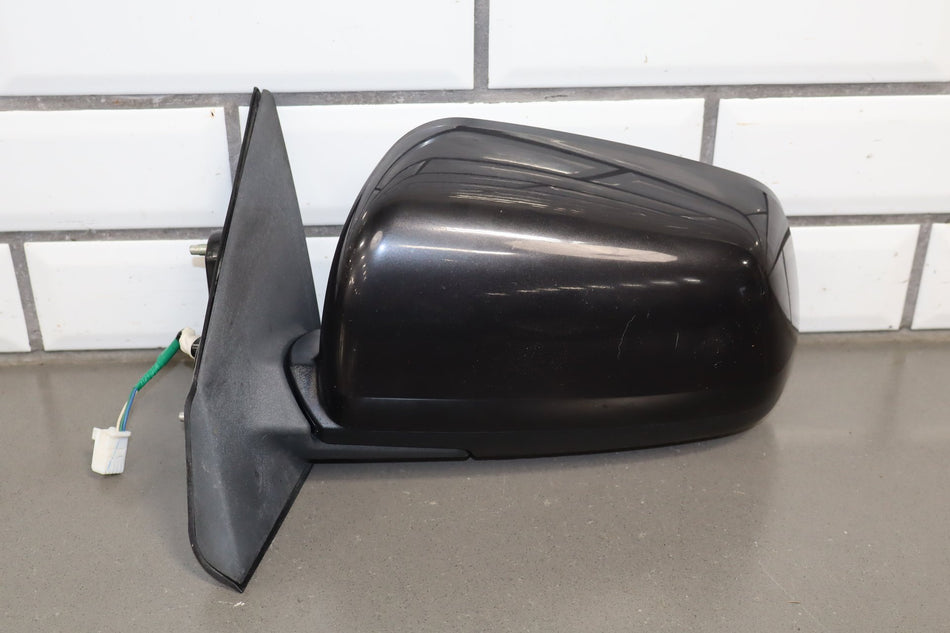 08-15 Mitsubishi EVO X Left Door Mirror OEM Power Phantom Black U02 7632A099BC