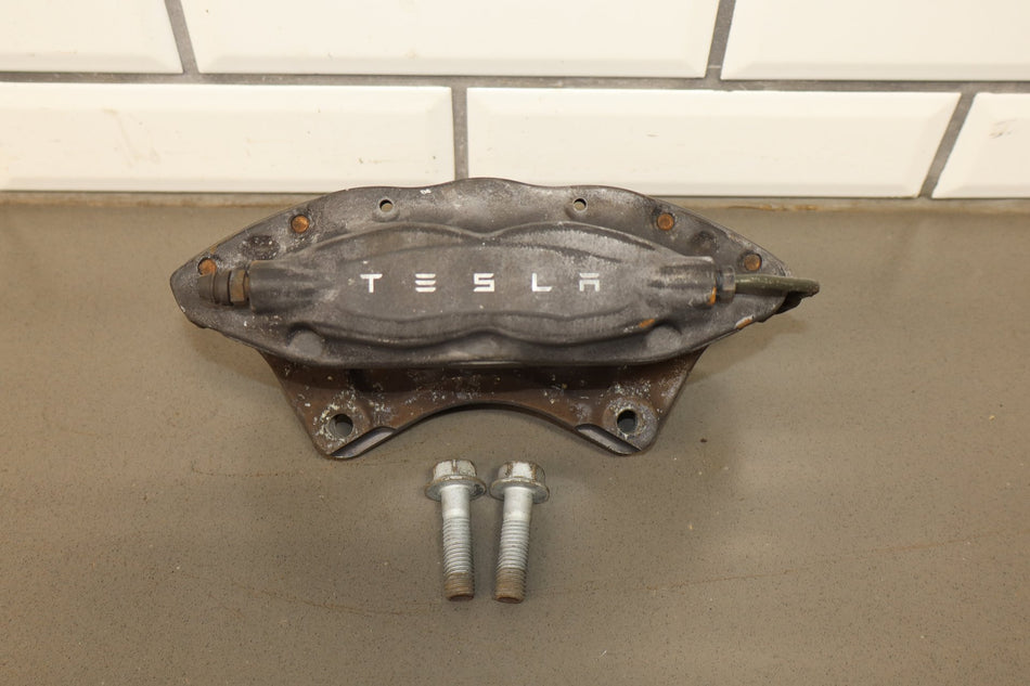 12-20 OEM Tesla Model S X Rear Left Driver Side Brake Caliper Brembo 4 Piston