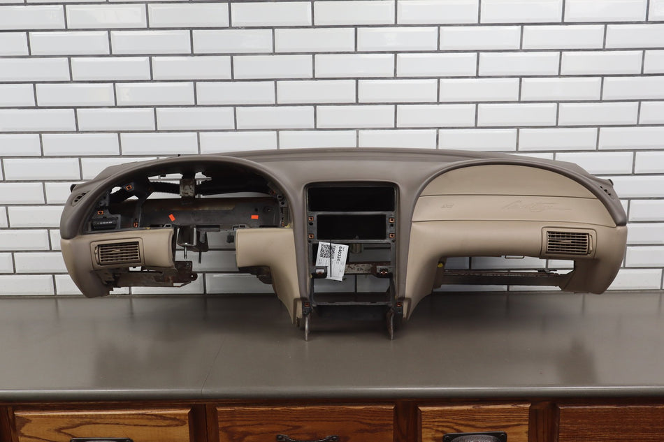 99-04 Ford Mustang Dash Panel Dashboard Assembly Two Tone Parchment Tan XH OEM