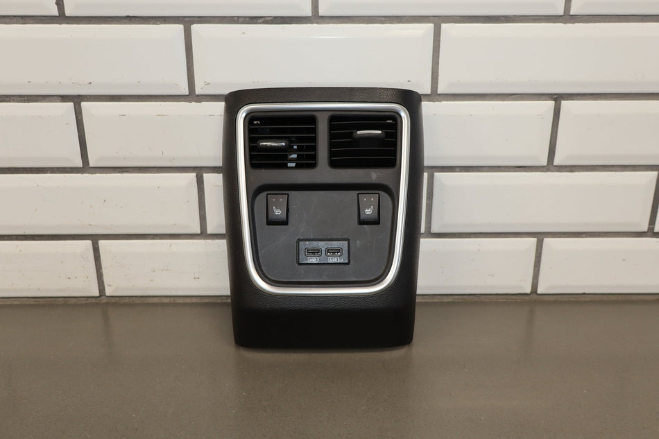 2016 Dodge Charger Rear Console Air Vent End Cap Heated Seat Switch USB Black