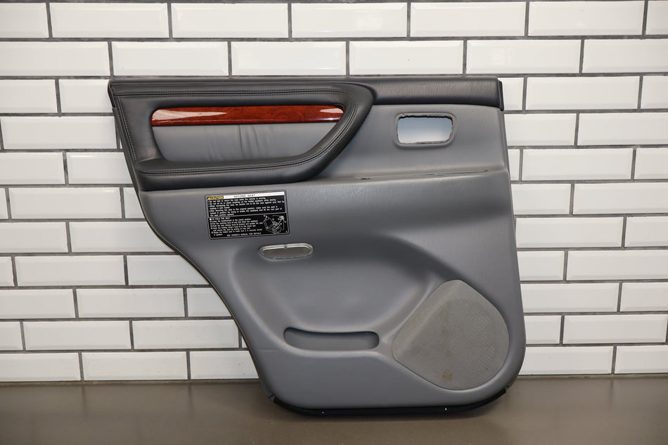1998-2002 Lexus LX470 Left Rear Door Trim Panel Gray 10
