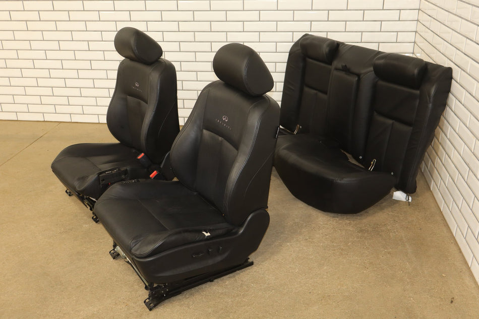 2004 Infiniti M45 Sport Leather Seats Set Graphite G