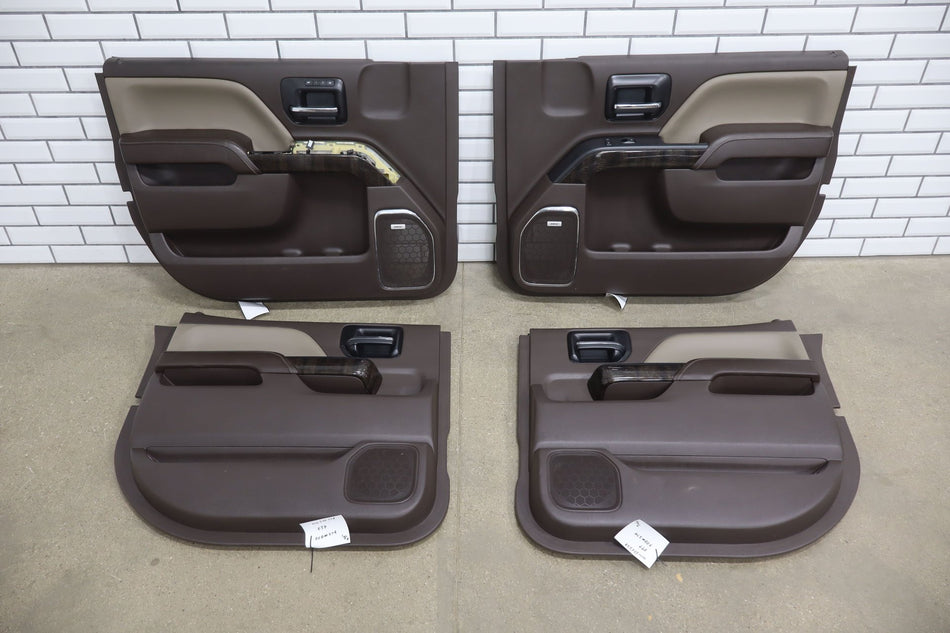 2014 GMC Sierra 1500 Door Trim Panel Set Cocoa Dune