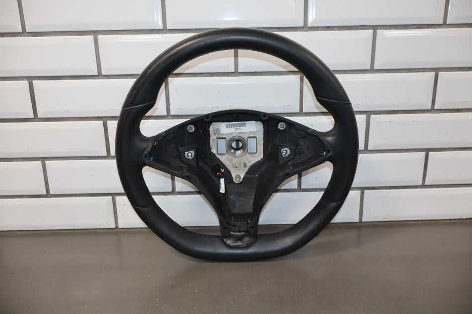 2012-2021 OEM Tesla Model X S Driver Heated Leather Steering Wheel Black