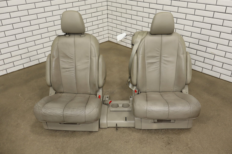 2012 Toyota Sienna XLE 2nd Row Captains Chairs Rear Seats Bisque LB42