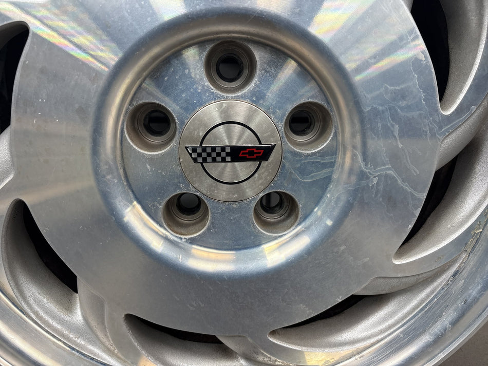 1993-1996 Chevrolet Corvette C4 Right RH 17x9.5 Machined Finish Sawblade Wheel