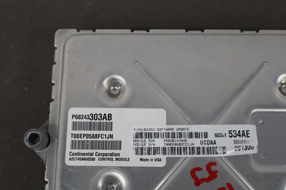 2018 Ram 1500 5.7LL Gasoline Engine Computer/ ECU P68361534AE