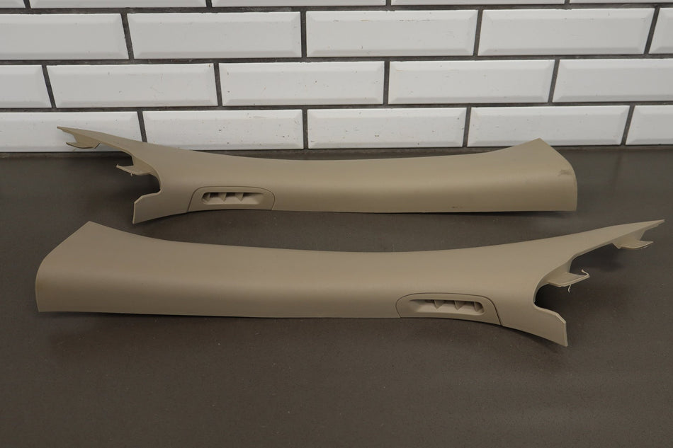 14-16 Jeep Grand Cherokee Pair A Pillar Trim (Frost Beige)