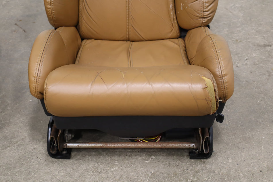 1989-1993 Chevrolet Corvette C4 Power Leather Seats Set Cognac