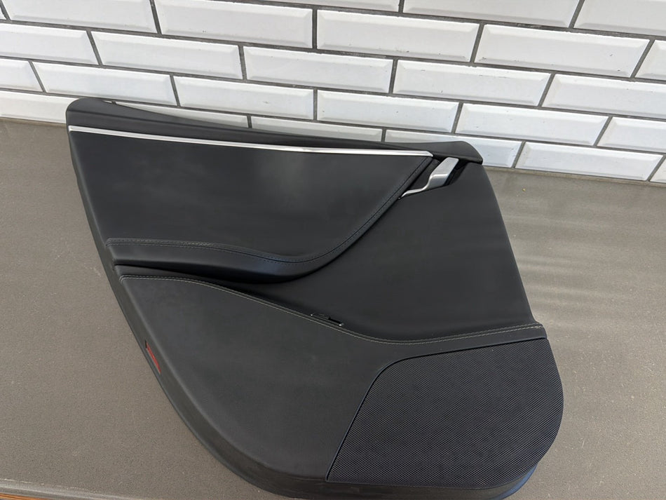 2014 Tesla Model S 85 Left Rear Door Panel Black