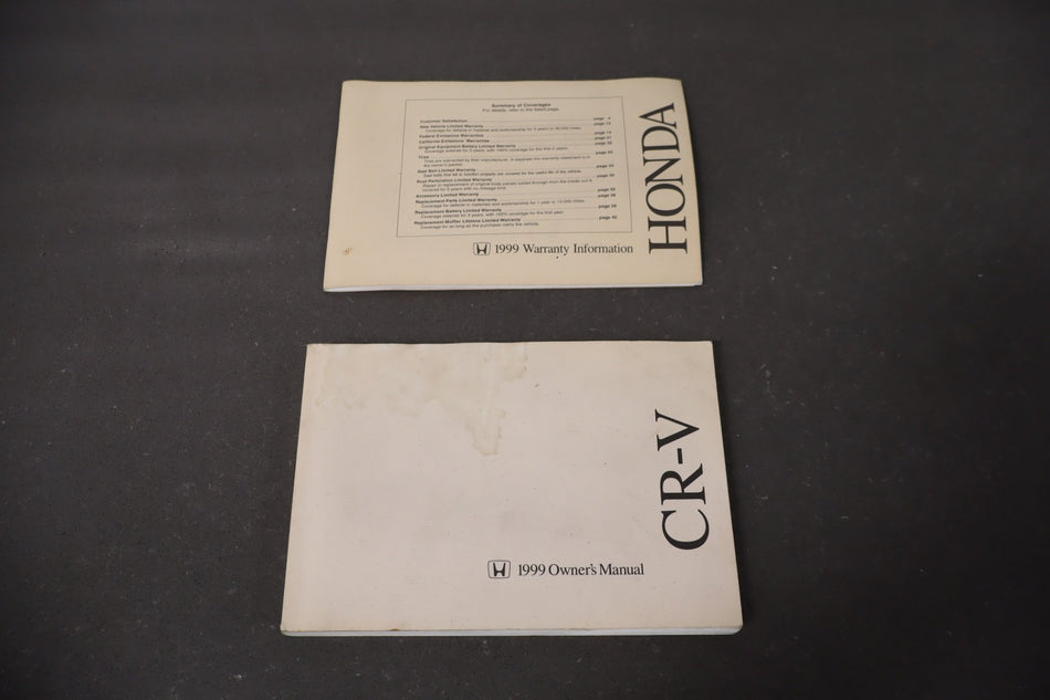 1999 Honda CR-V- Owners Handbook