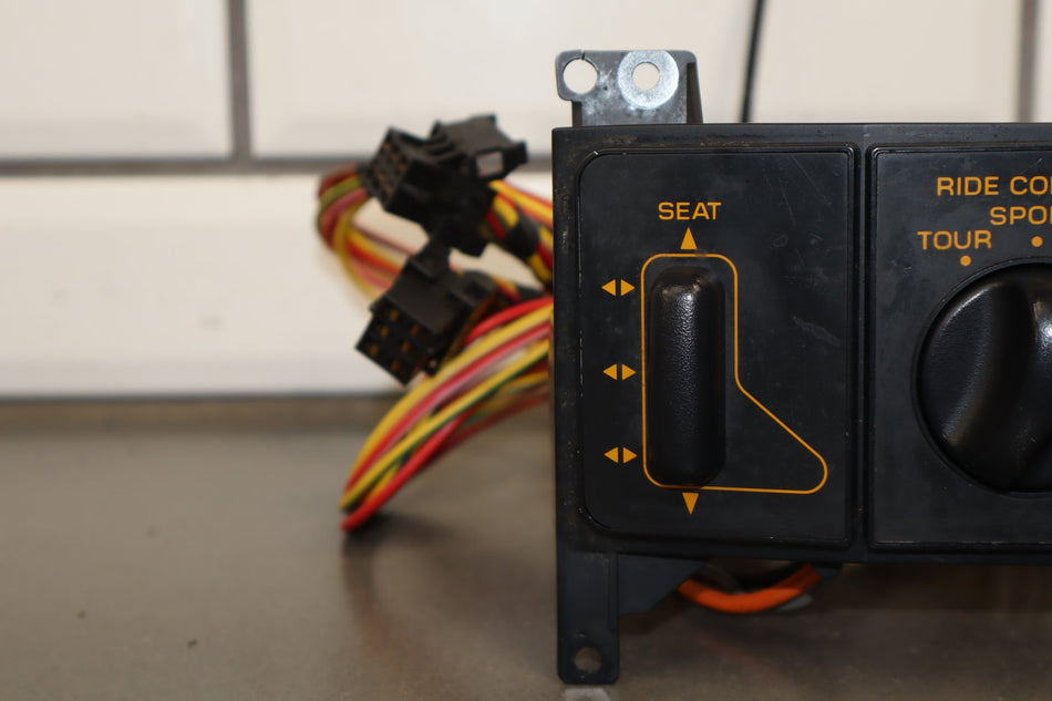 1991-1993 Corvette Console Mounted Power Seat Switch Orange Lettering