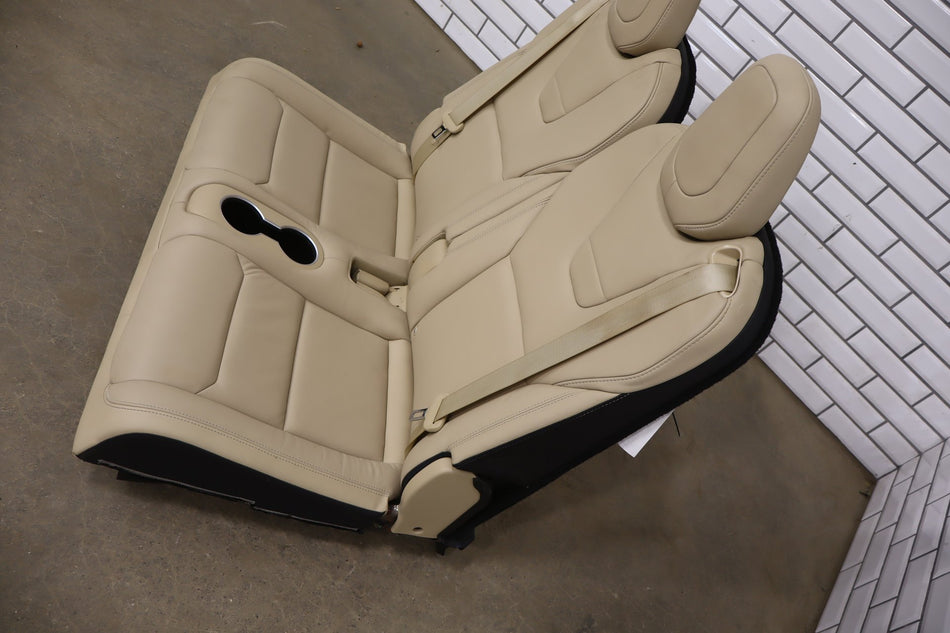 2016-2020 Tesla Model X Rear Left Right 3rd Row Seat Cream