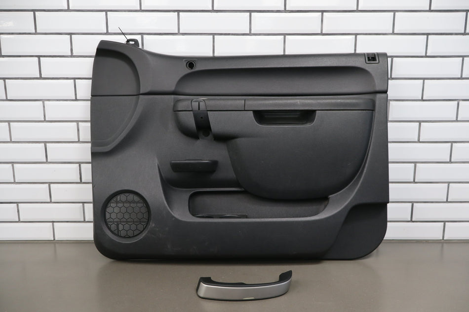 07-13 Chevy Silverado Passenger Right Interior Door Panel Black 19