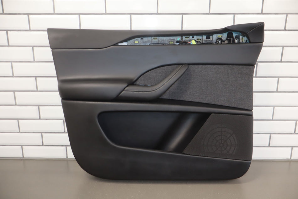 2023 Tesla X Left Front Door Trim Panel Black BLK