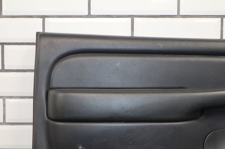 01-02 Chevy GMC Silverado Sierra Crew Cab Left Rear Door Panel Graphite 12
