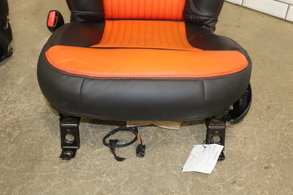 1997-2004 Chevrolet Corvette C5 Sport Leather Seats Set Custom Red/ Black Faded