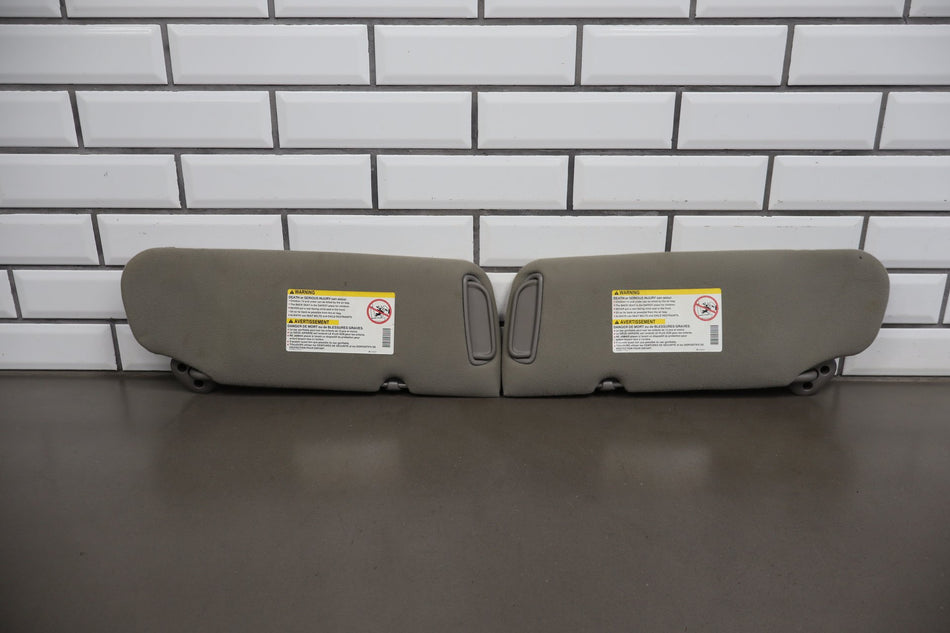 99-02 Chevy GMC Silverado Sierra Sun Visor Pair Graphite