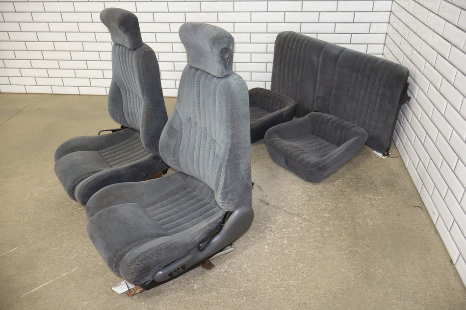 98-02 Pontiac Firebird Cloth Seats Set Gray 14B