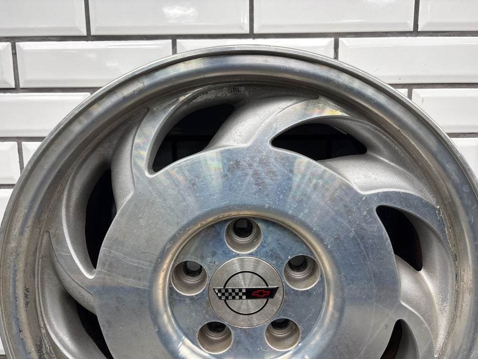 1993-1996 Chevrolet Corvette C4 Left LH 17x9.5 Machined Finish Sawblade Wheel