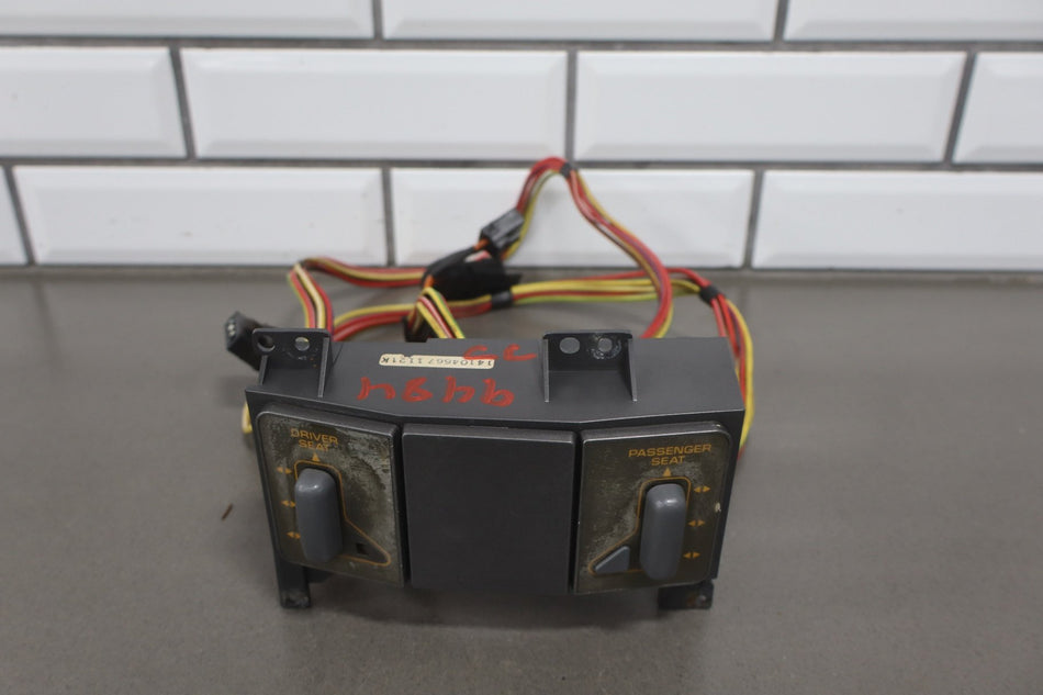 1991-1993 Corvette Console Mounted Power Seat Switch Orange Lettering
