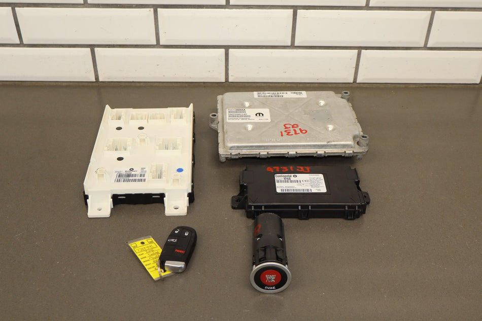 2016 Dodge Challenger Hellcat PCM BCM Key RF Hub Set 68266388AA
