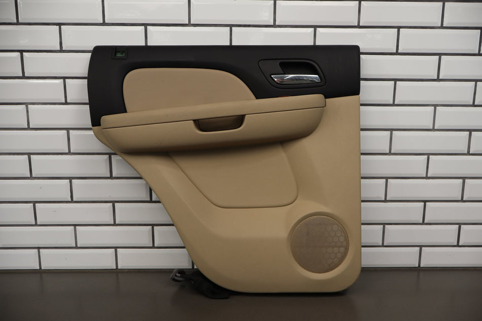 07-14 Chevy Tahoe Yukon Left Rear Door Panel Light Cashmere 313