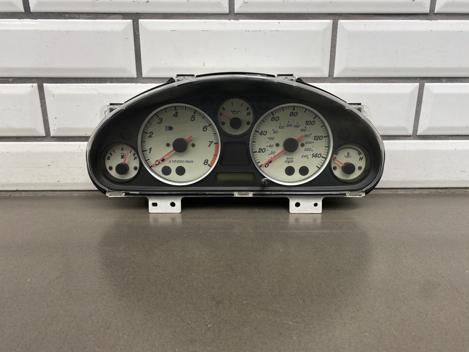 2004-2005 Mazda MX-5 Miata NB Instrument Gauge Cluster White Face 170k