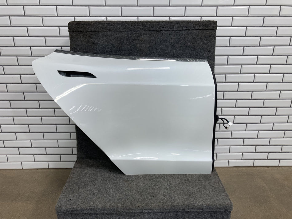 2012-2015 Tesla Model S Right Rear Door Solid White SOLW