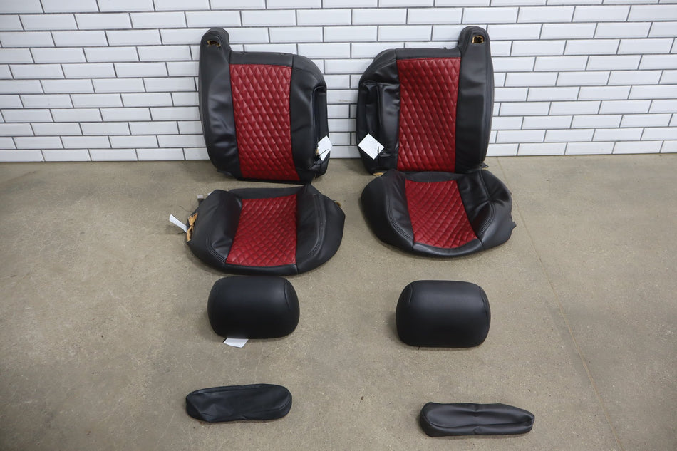 2003-2007 Hummer H2 Driver &amp; Passenger Front Leather Custom Seat Covers OEM